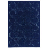 Premium Nexus Octagon Navy Rug 160x230cm – Hand-Tufted Wool & Viscose Rug